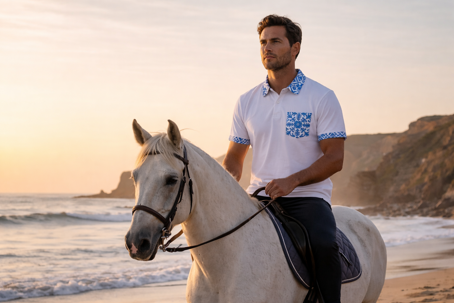 LuxSun Polo "White Lisbon"
